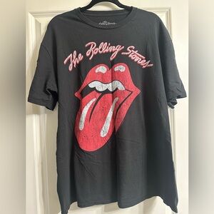 The Rolling Stones Black and Red Short Sleeve Tee